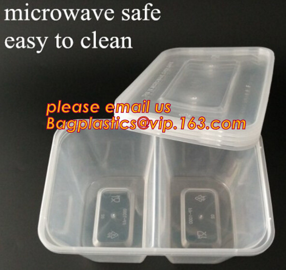 Disposable Plastic 4 Compartment Food Thermal Lunch Container Box,Plastic