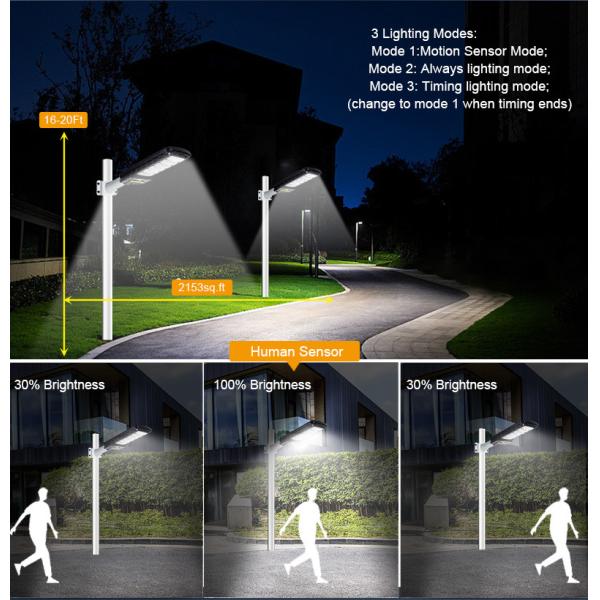 High Lumen Long Working Time Outdoor 50W 100W 150W 200W 250W 300W Pole Led Solar Street Light Battery