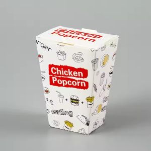CMYK 4 Color Offest Printing Disposable Fast Food Packaging Box For Burger