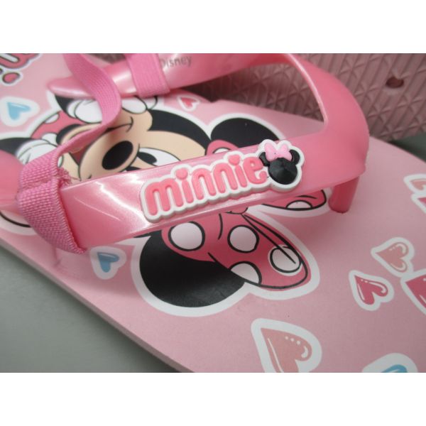 Licensed Minnie Character Kids Flip Flops Sandals Screen Print And 3D Print