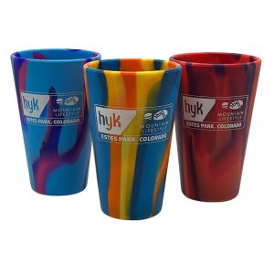Promotional Straight Up Pint Glasses 16Oz Unbreakable Branded Silipint Cup