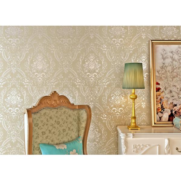 Leaf Flowers Pattern Home Wallpaper For House Walls / Pretty Vintage Wallpapers