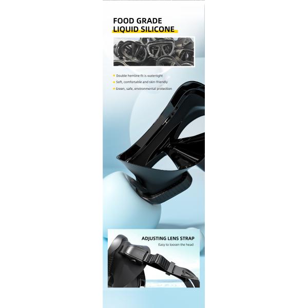 OEM Freediving Easy Breathe Snorkel Mask Scuba 100cc