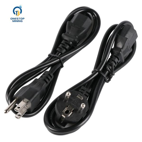 Buy 1.5m 1.8m 2m  Asic Miner Parts PSU Cords Cables For Electronics Miner at wholesale prices