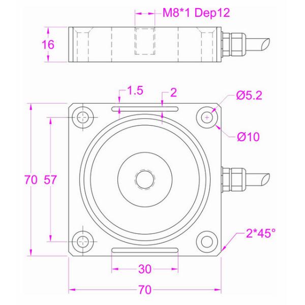 Low profile load cell 50kg 100kg 200kg tension/compression force measurement