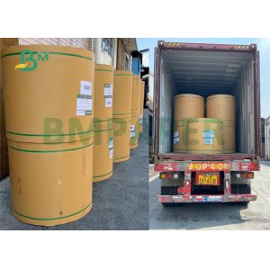 Uncoated White Offset Printing Paper Customized In Roll 23 - 25 Tons Of 40GP