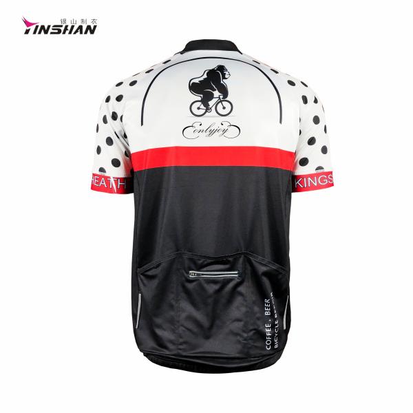 Customized Logo Printing Men's Short Sleeve Cycling Jersey for Wholesales OEM Service