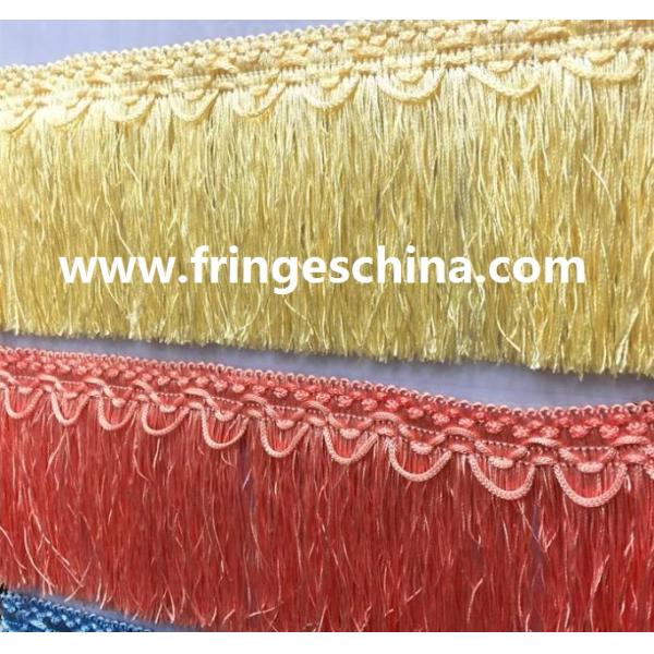 Fluorescent color high quality OEM decorative gimp fringe for curtain decoration