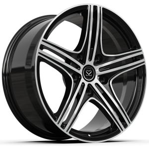 China SLS AMG 1 Piece Forged Wheels Custom Gloss Black Polished Face 20x10.5 and 21x12 on sale