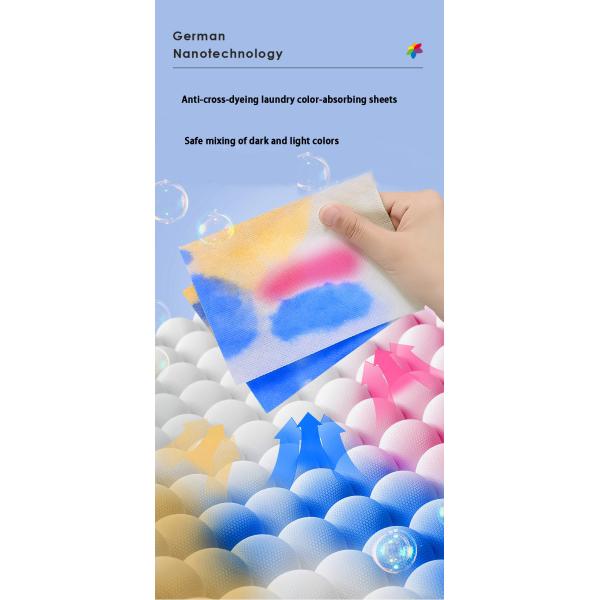 Anti Cross Dry Laundry Detergent Sheets Color Absorbing Antibacterial And Anti Mite