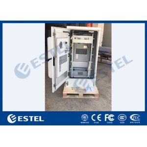 Quality 2 Fans Galvanized Steel 27U Rack Outdoor Telecom Cabinet for sale