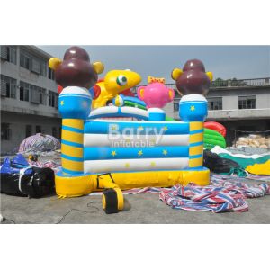 Commercial Inflatable Bouncer Animal Elephant Space Moonwalk For Home /