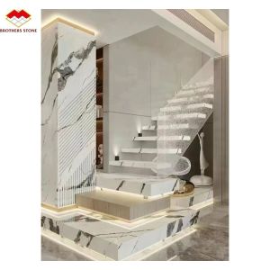 Customized Cut-to-Size Sintered Stone Stairs for Luxury Modern Design in Various
