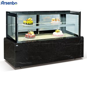 Arsenbo 583W Cake Display Refrigerator Countertop Painted Steel Glass