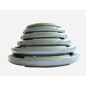 Cast Iron Black / Grey Hammerton 3 grip Barbell Weight Plates