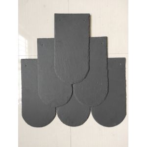 U Shape Roofing Paving Slate Culture Stone Tiles Natural Black