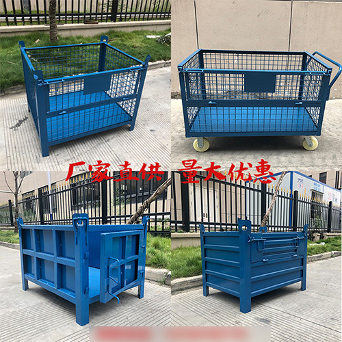 Buy Efficient Metal Pallet Cage With Customized Wheels Sturdy And Space-Saving at wholesale prices