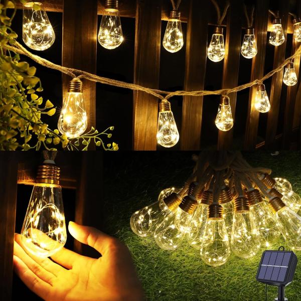 Buy 20Ft solar led powered outdoor decorative fairy christmas String Lights at wholesale prices