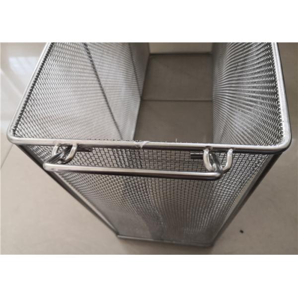 Anti Corrosion Rectangular Wire Mesh Basket Stainless Steel Medical Containers