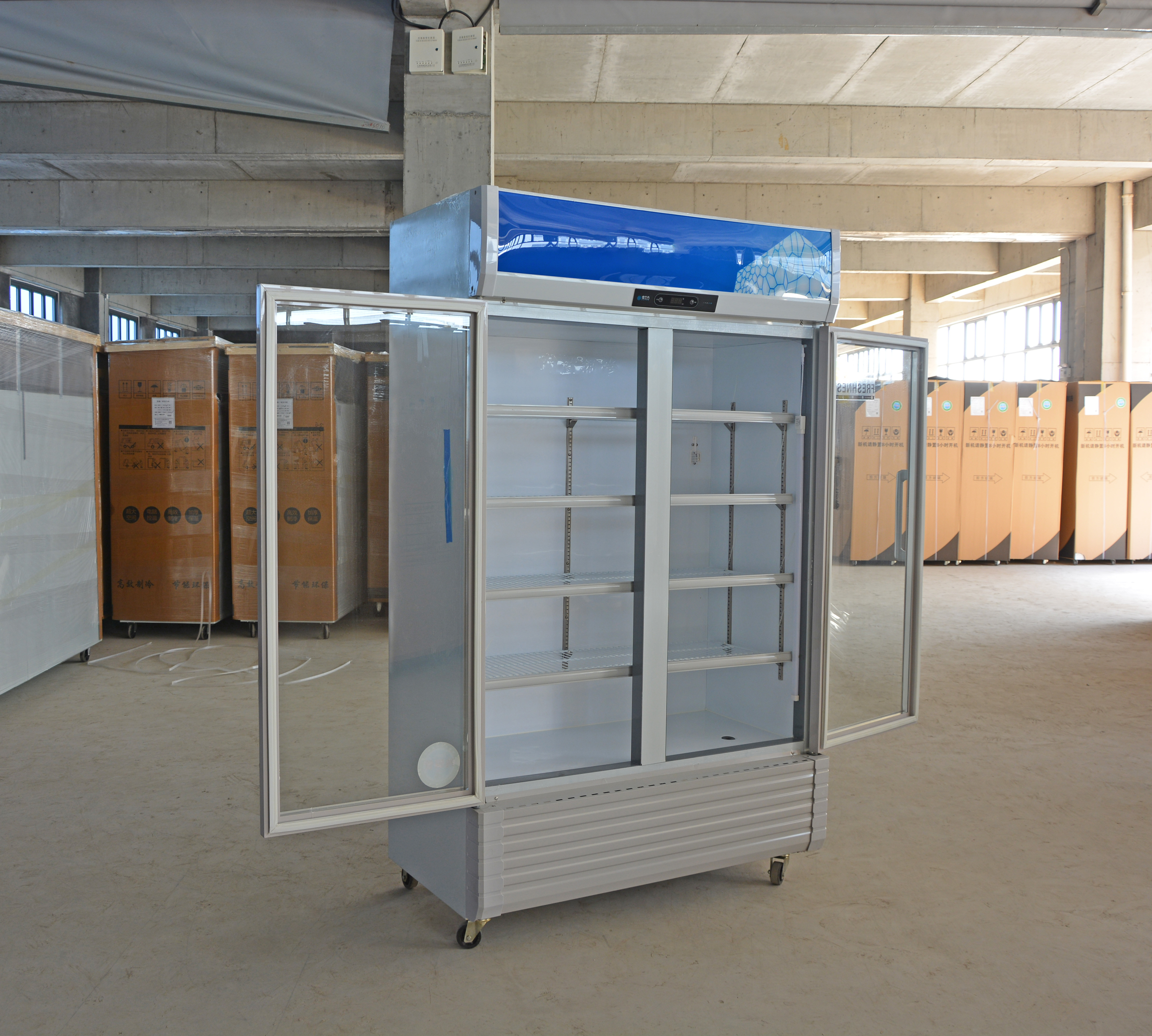 110V/60HZ Voltage Commercial Refrigerated Drinks Display Case with R290a