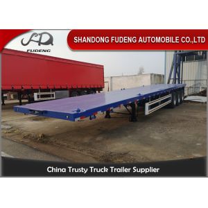 3 Axles 40 Ft 20 Ft 70 Tons Payload Optional Flatbed Container Trailer