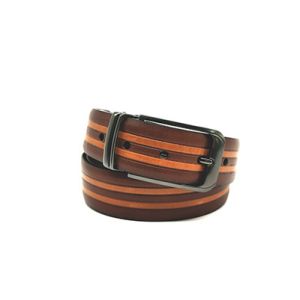 Business Men Clamp Pin Buckle Belt With Embossed Strap