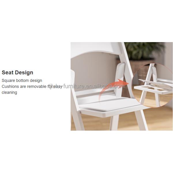 Hotel Event Usage Wooden Folding Chairs for Wedding Popular Colors White Hotel Banquet Dining