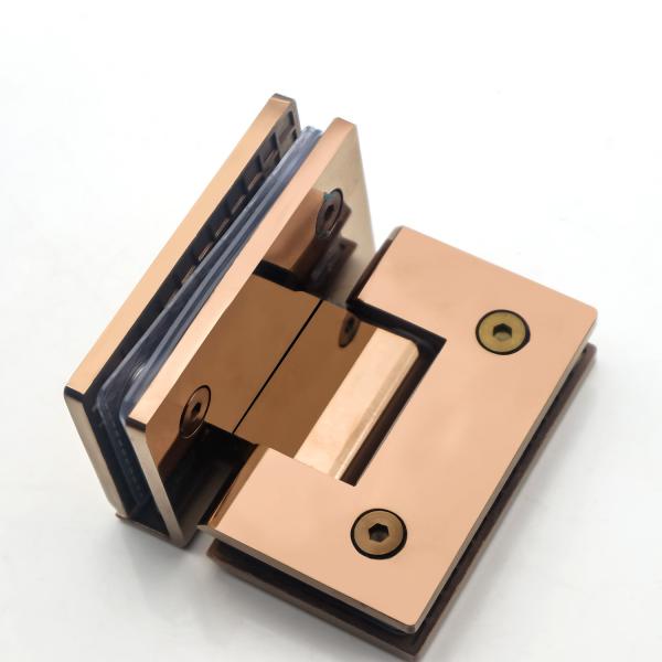 Hotel Bathroom Hinge 90 Degree Curved Surface Shower Door Hinge in Stainless Steel