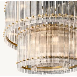 San Marco Two Tier Round Crystal Chandelier Ceiling Light 22''