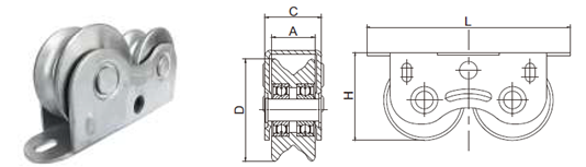Sliding Gate Bottom Wheel Heavy Duty Double Special Groove JNK Hardware