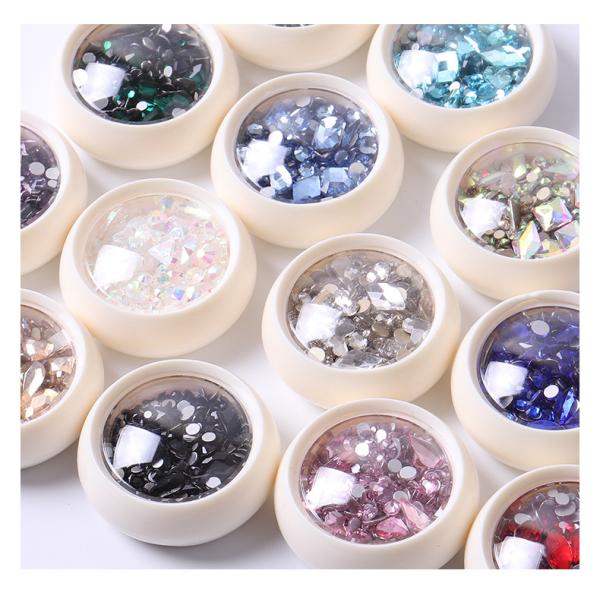See Details Flat Bottom Mix Shape Glass Nail Diamond Rhinestones for Nail Art from Yiwu