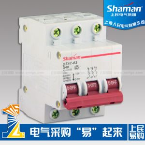 High quality good price DZ47-63D-3P-40A Mini circuit breaker,murray circuit