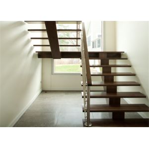 Modern Residential Straight Flight Staircase / U Shaped Staircase Design