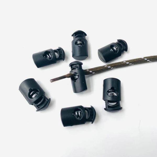 2021new popular fashion design plastic black 6mm elastic cord stopper for clothing