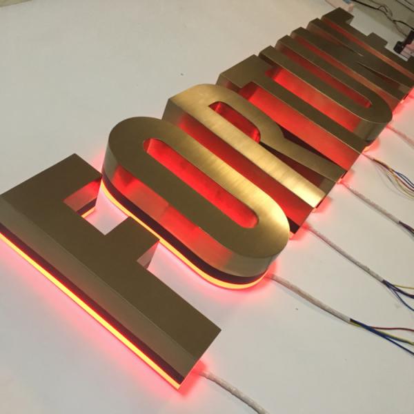 Buy Building RGB Channel Letter Sign Stainless Steel Illuminated at wholesale prices