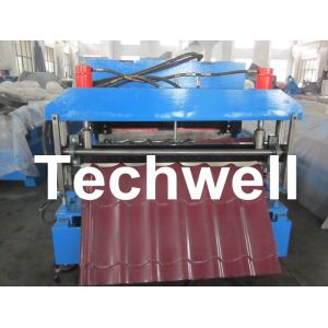 Chain Drive Tile Roll Forming Machine With Hydraulic Pressing Cutting Devices
