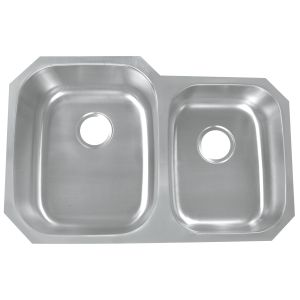 China Brushed Surface Double Basin Undermount Kitchen Sink 16G Thickness on sale