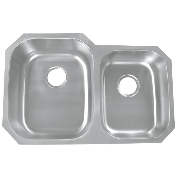 Buy Brushed Surface Double Basin Undermount Kitchen Sink 16G Thickness at wholesale prices