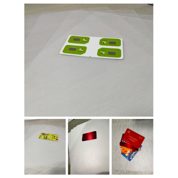 PETG Coated Overlay Clear Plastic PET/PETG Sheet For credit card