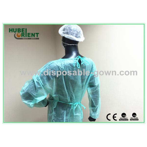 Breathable 40gsm Disposable Surgical Isolation Gown OEM With Elastic Wrist