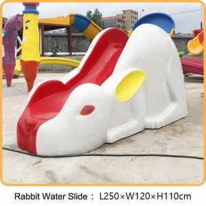 Water Park Swimming Pool Fiberglass Little Rabbit Slide for Children