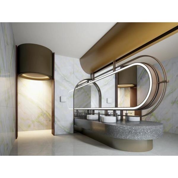 Light Green White Polished Glazed Tile 900x1800mm Indoor Floor