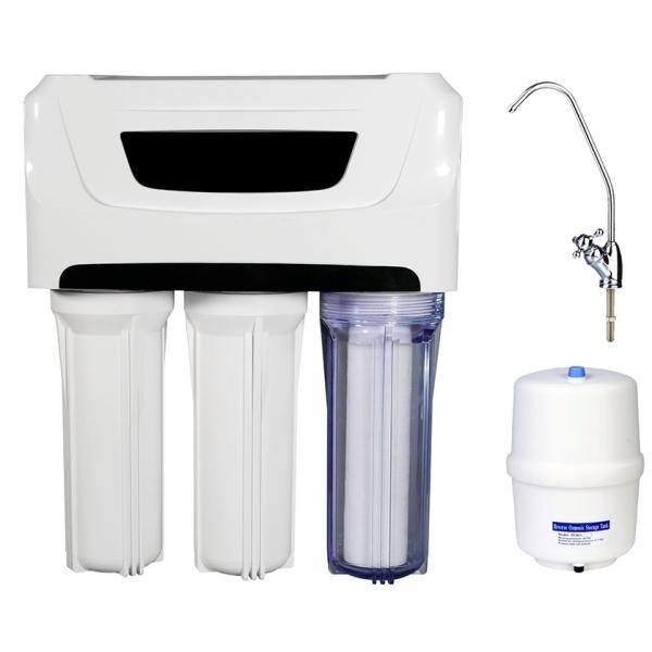 3.0 / 4G Plastic Tank Reverse Osmosis Water Filtration System Whole House 110V Pump