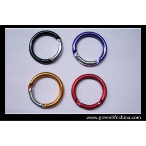 Custom colorful aluminum metal ring rabbit head carabiners from direct Shenzhen