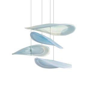 Indoor Ceiling Blue Lotus Leaf Decoration Staircase Project Modern Led