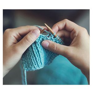 Two Heads Carbonized Bamboo Circular Knitting Needles 60cm Length Transparent