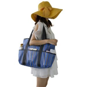 Silk Screen Logo Personalised Womens Bags Summer Vacation Raffia Tote