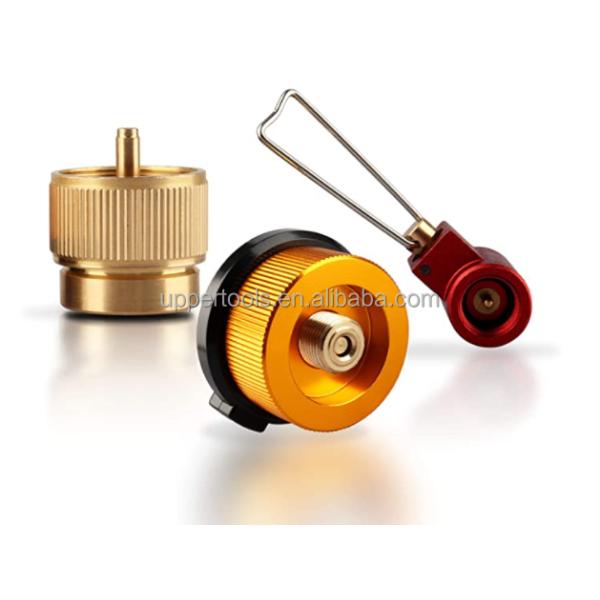 Outdoor Propane Small Tank Input Adapter for Yellow BBQ Camp Stove Burners Conversion