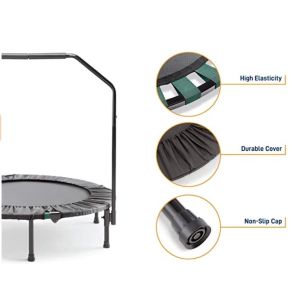 best fitness trampoline with handle, fitness trampoline with bar, foldable