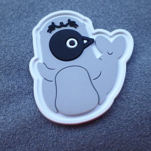 China silicon clothing labels Durable Embossed Rohs Silicone Clothing Labels on sale